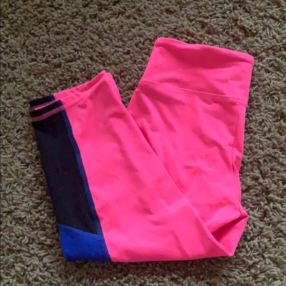 Hot pink long shorts/capris